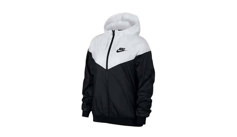 Womens Nike Sportswear Windrunner Black White Jacket - AR3092-010