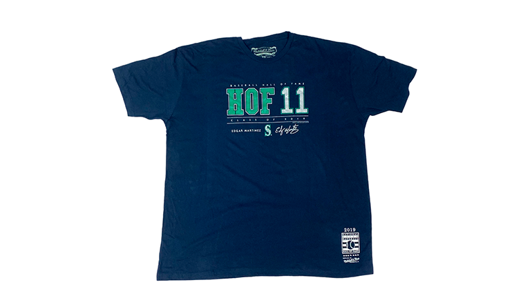 HOF MITCHELL AND NESS  EDGAR MARTINEZ TEE SEATTLE MARINERS - BMTRCW19171-SMANAVYEMR