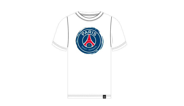 CAMISETA PARIS ST GERMAIN DE NIÑO MANGA CORTA, CUELLO REDONDO -PSGTS32203-WHT