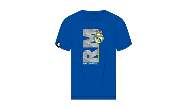 CAMISETA REAL MADRID DE HOMBRE MANGA CORTA, CUELLO REDONDO -RMTS523101-BLU