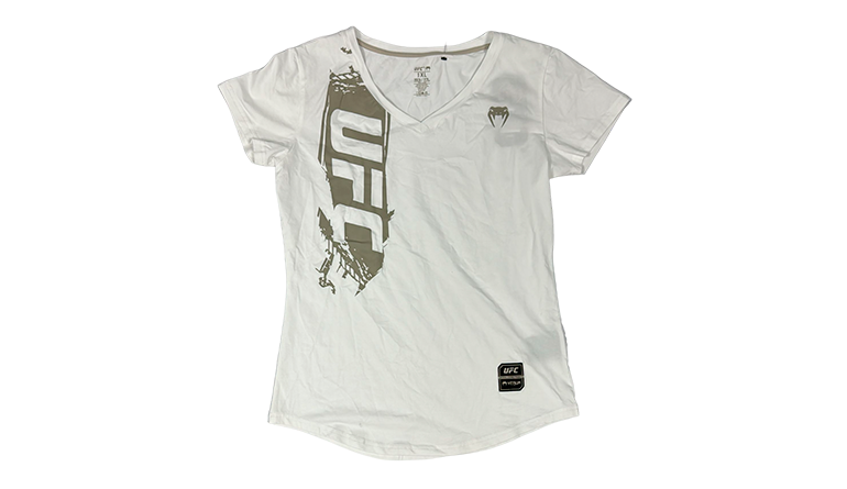 UFC VENUM AUTHENTIC FIGHT WEEK 2.0 WOMEN'S SHORT SLEEVES T-SHIRT WHITE/SAND - UFCGLT031105